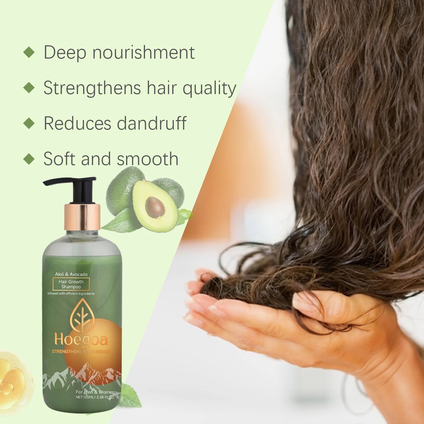 =Avocado Hair Growth Shampoo Strengthen Roots Oil