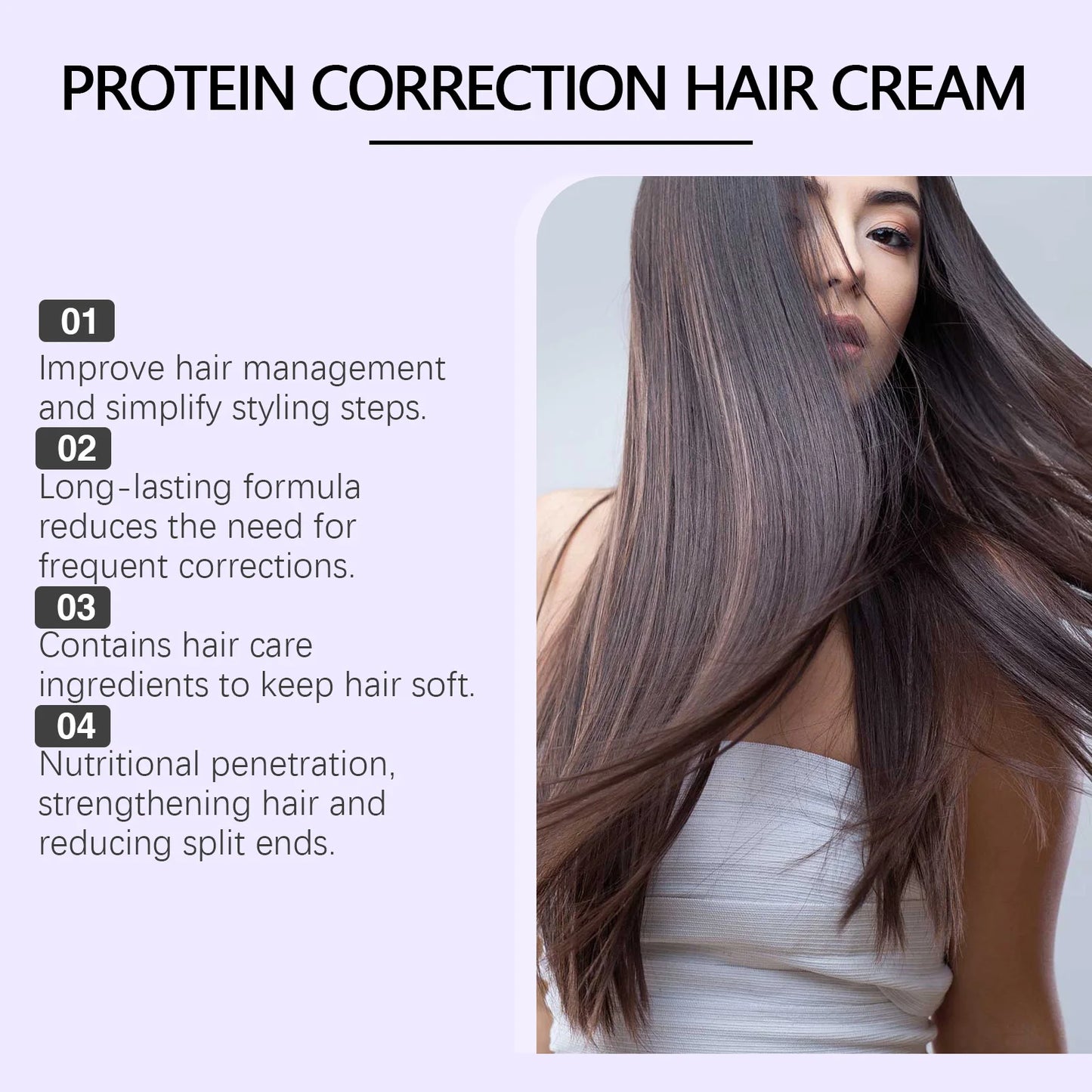 Protein Straightening Hair Cream Deep Nourishing Repair Damaged Hair