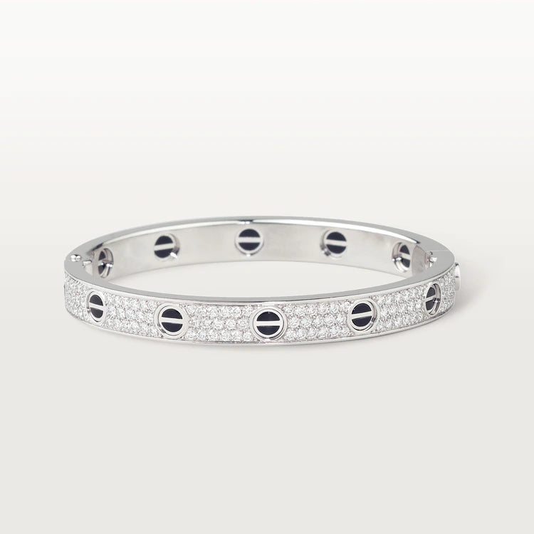 [Glitter Jewelry]LOVE BRACELET 6.1MM DIAMOND-PAVED CERAMIC