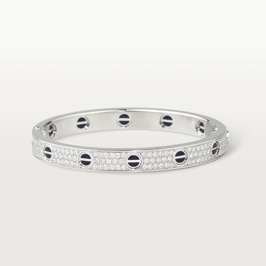 [Glitter Jewelry]LOVE BRACELET 6.1MM DIAMOND-PAVED CERAMIC