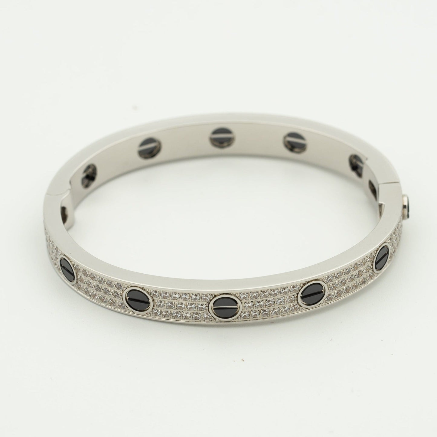 [Glitter Jewelry]LOVE BRACELET 6.1MM DIAMOND-PAVED CERAMIC