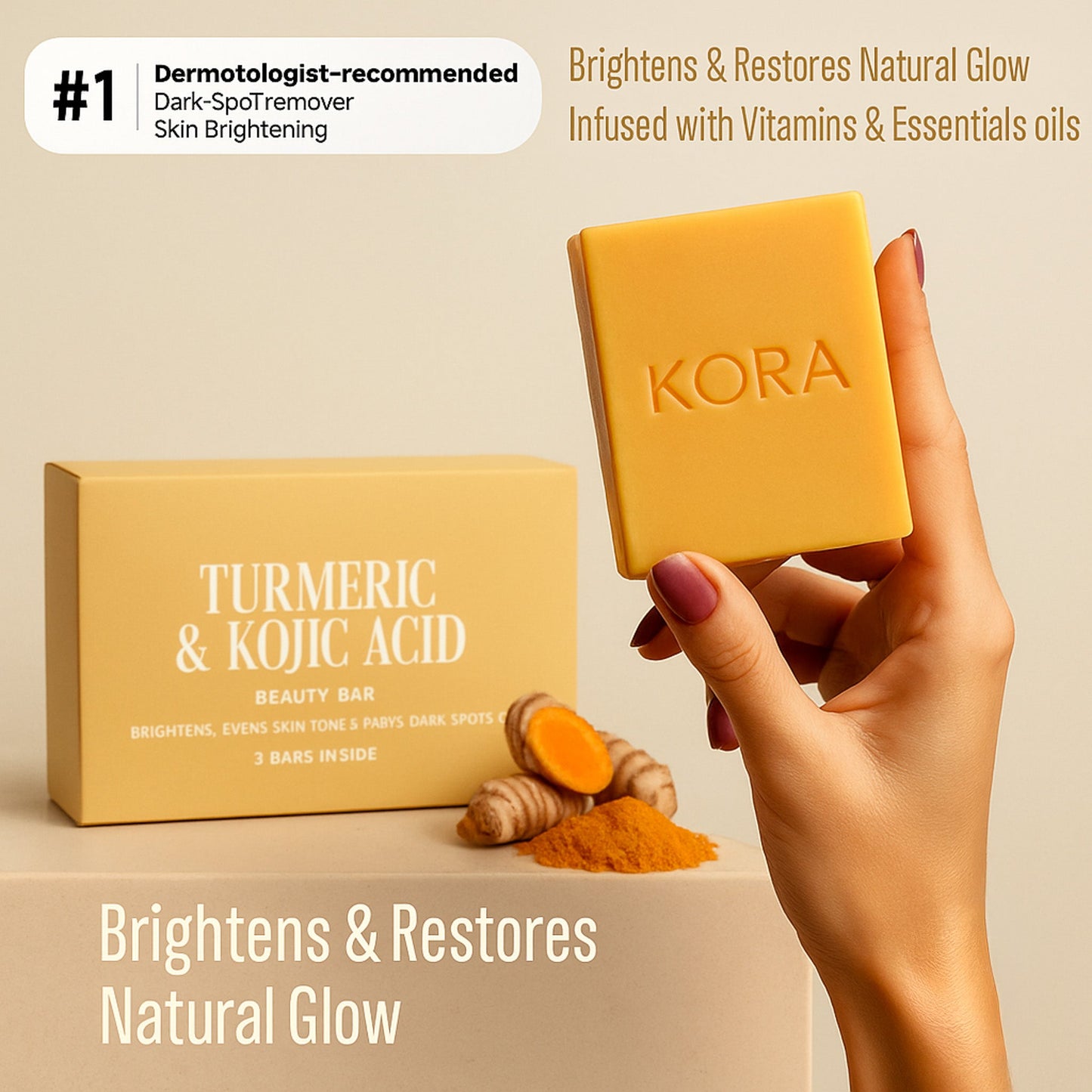 Turmeric & Kojic Acid - Skin Brightening Soap