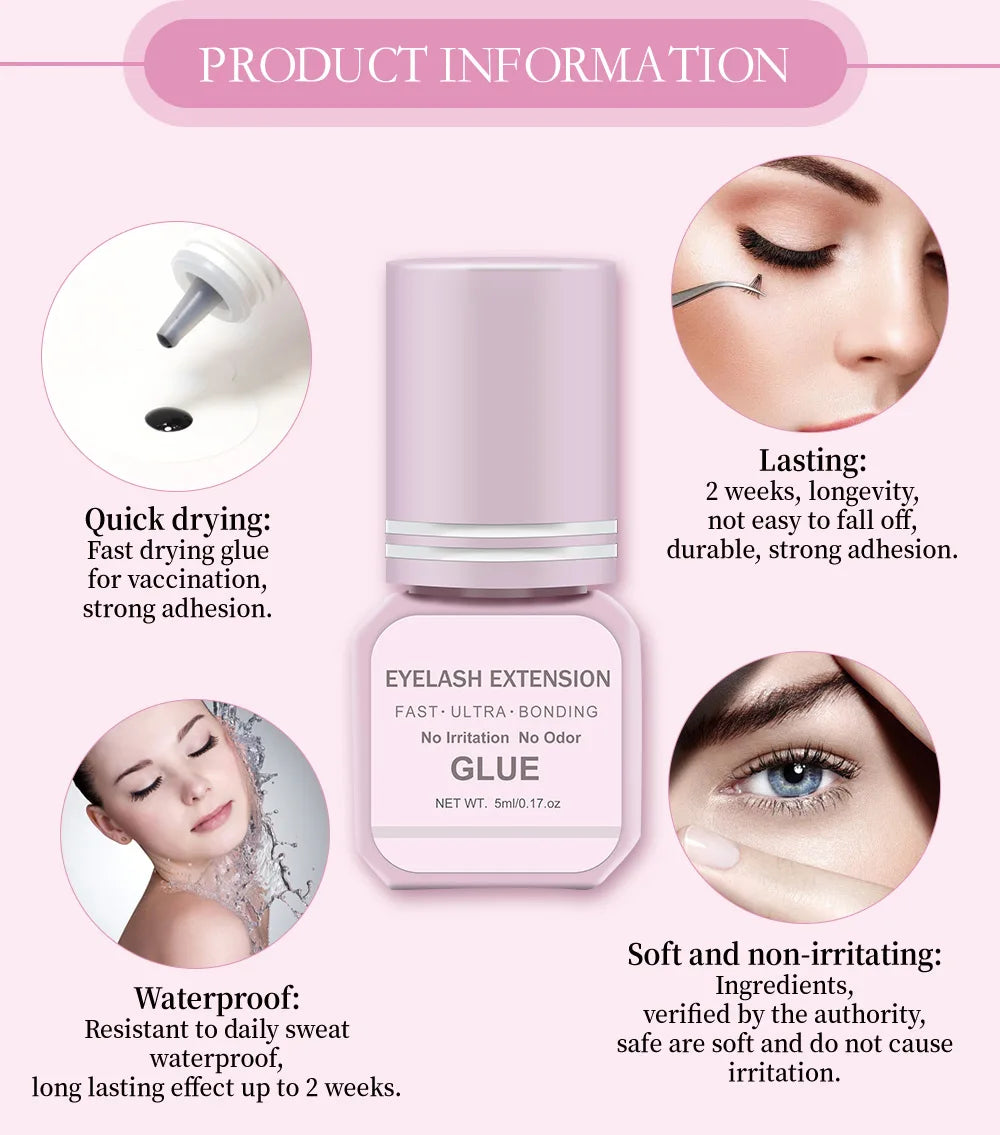 Professional DIY Waterproof Eyelash Extension Glue Quick Drying
