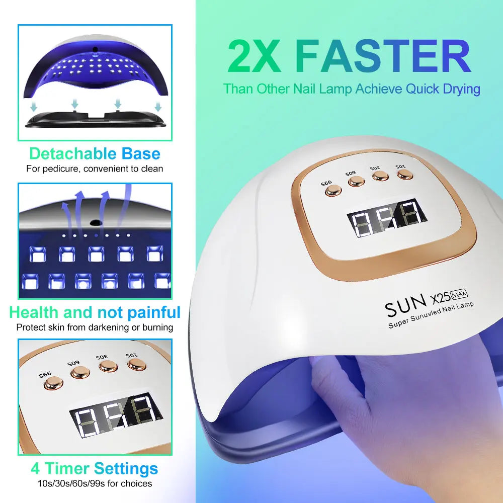 Professional 81 LED UV Nail Lamp with 4 Timers