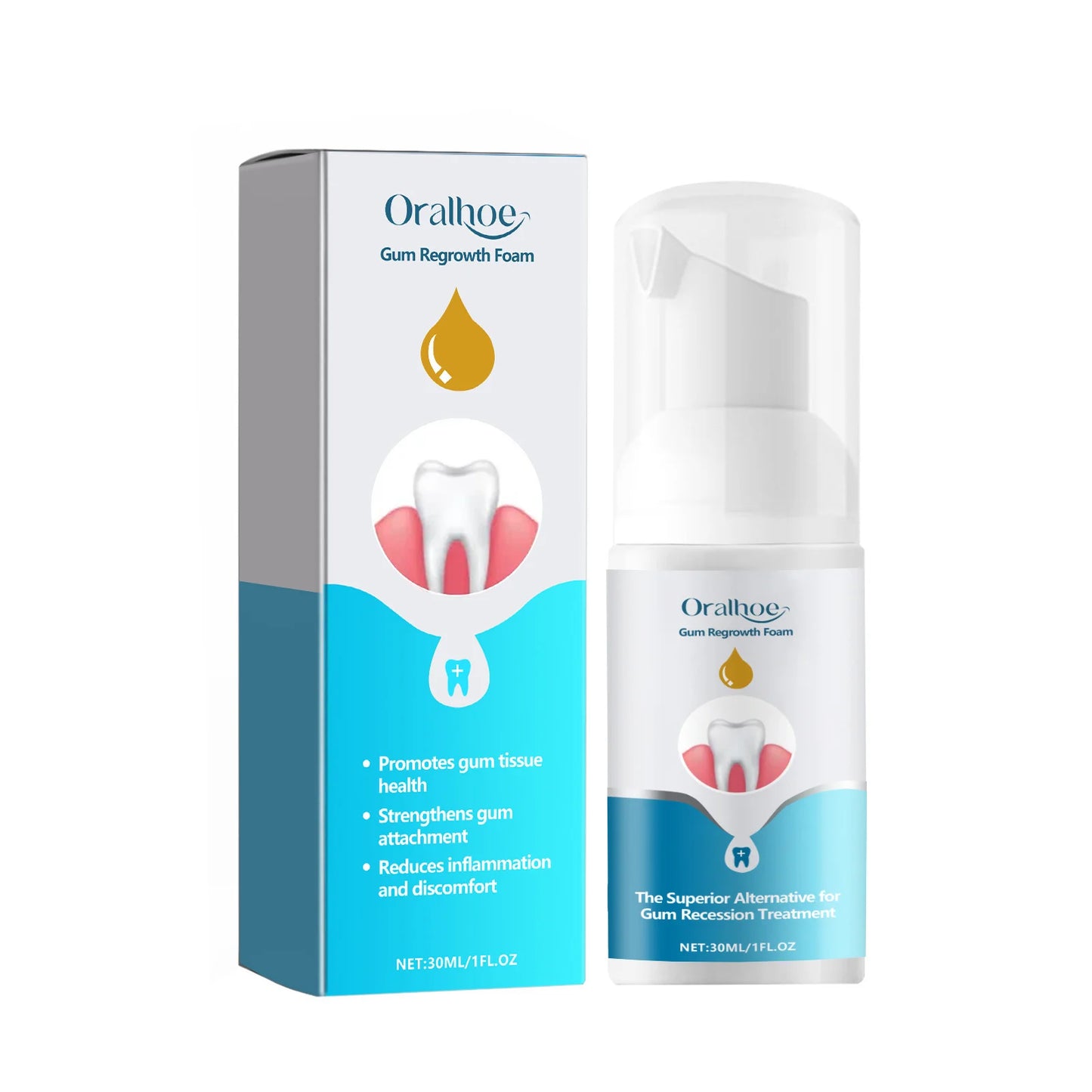 Gum Regrowth Foam Repair Gingival Teeth Whiten Remove