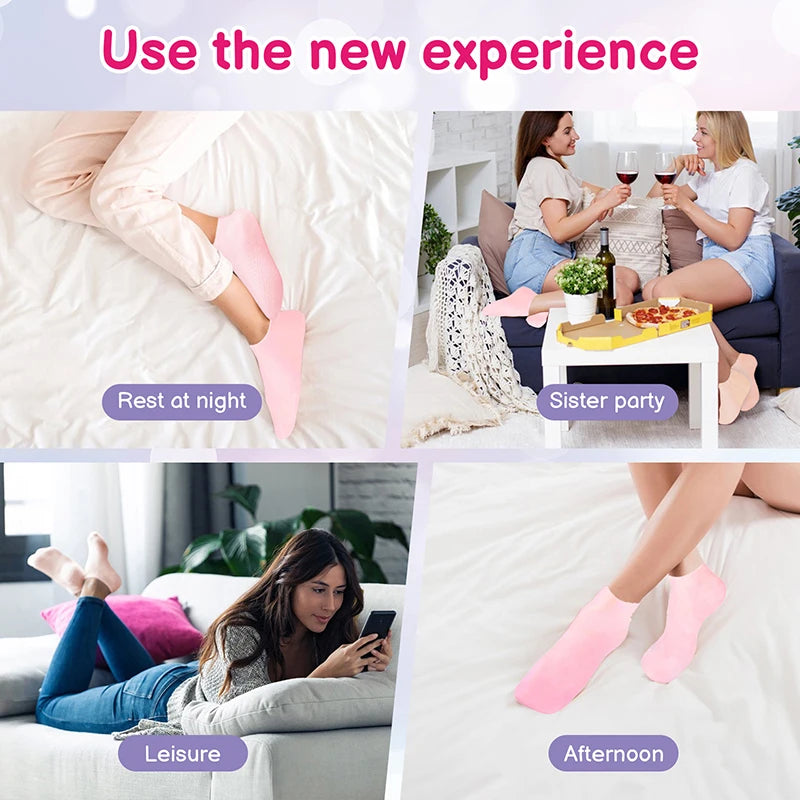 Silicone Moisturizing Gel Heel Socks Exfoliating And Preventing Dryness Foot Skin Rejuvenation Foot Care Elastic Sock
