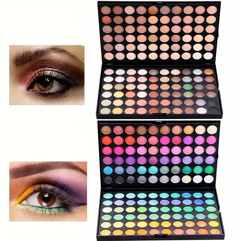 120-Color Eyeshadow Palette – Matte & Shimmer Nude Warm Tones