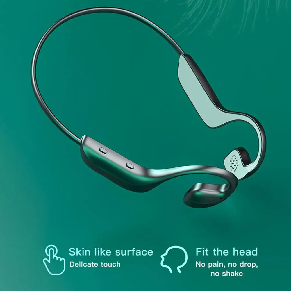 Waterproof Bone Conduction Headset Earphone Bluetooth 5.1 Wireless Sports Earphone Headset with Mic Wireless Earphone Halter