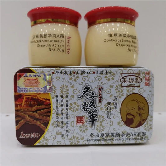 2 Pack Original Chinese Aweto Whitening Anti-Acne Day Night Cream