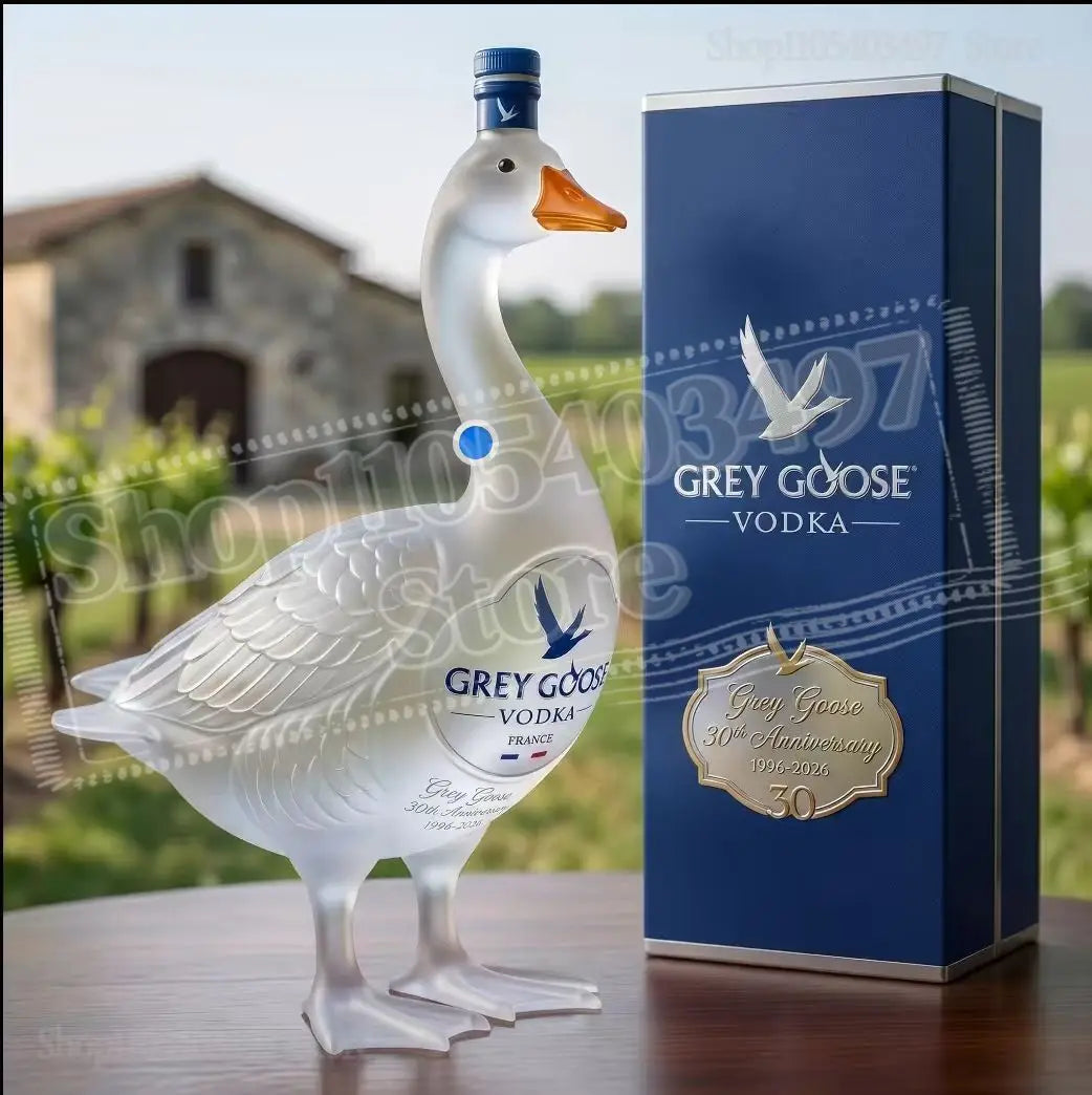 Grey Goose 30th Anniversary 3D Sculpted Vodka Bottle Collectible Display Piece