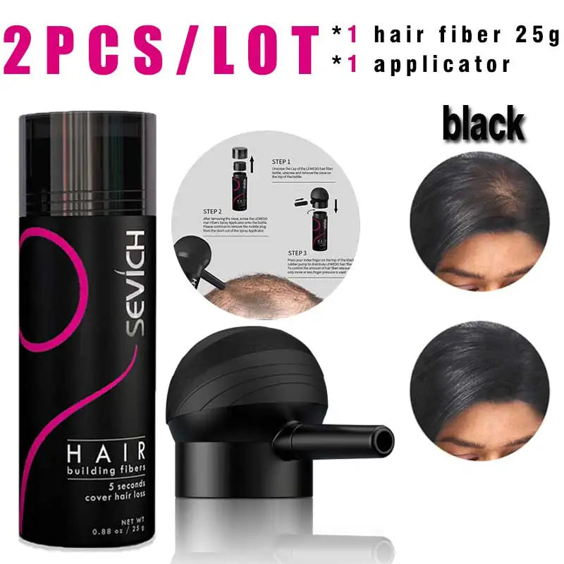 Hair Building Fiber Set Cover Sparse Hair Or Bald Spots Hair Loss Regrowth