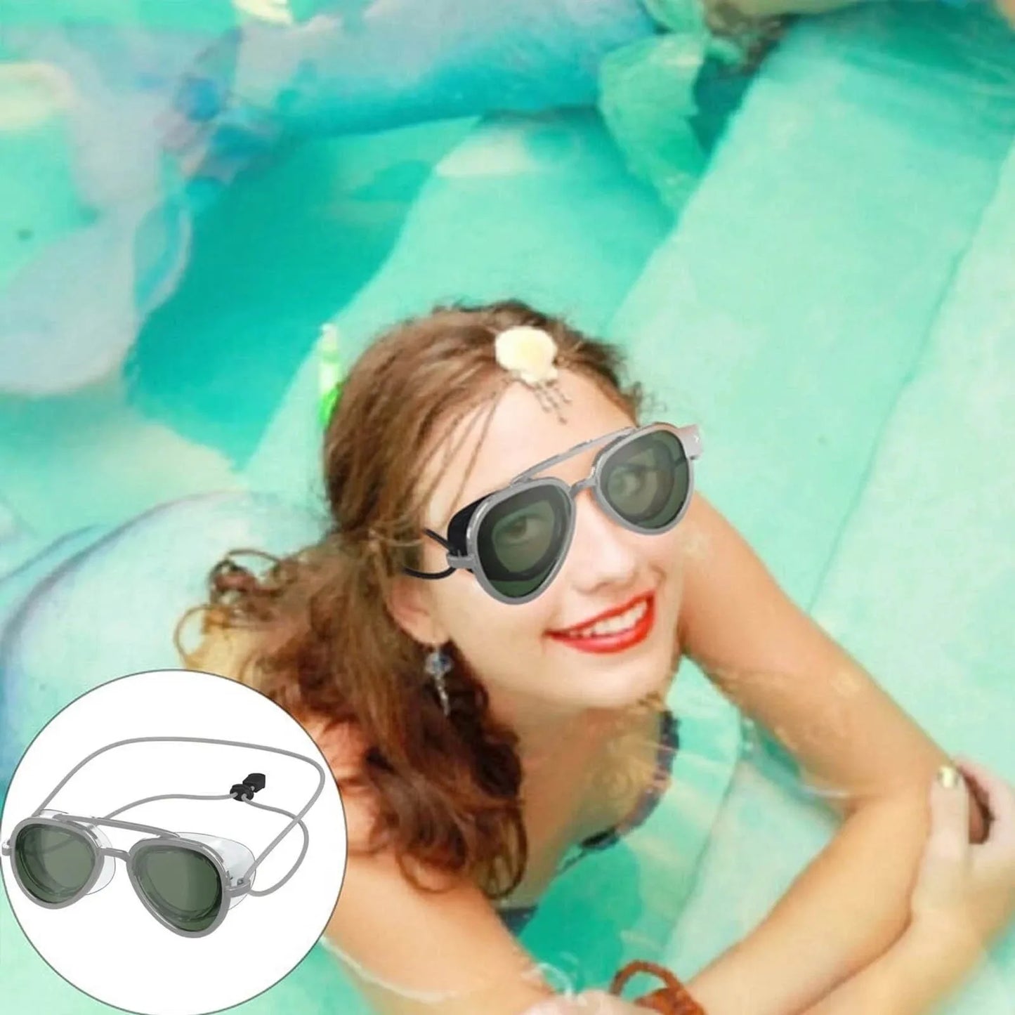 Full-View Anti-Fog Swimming Goggles for Adults