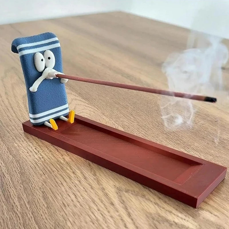 Incense holder shaped like a towel