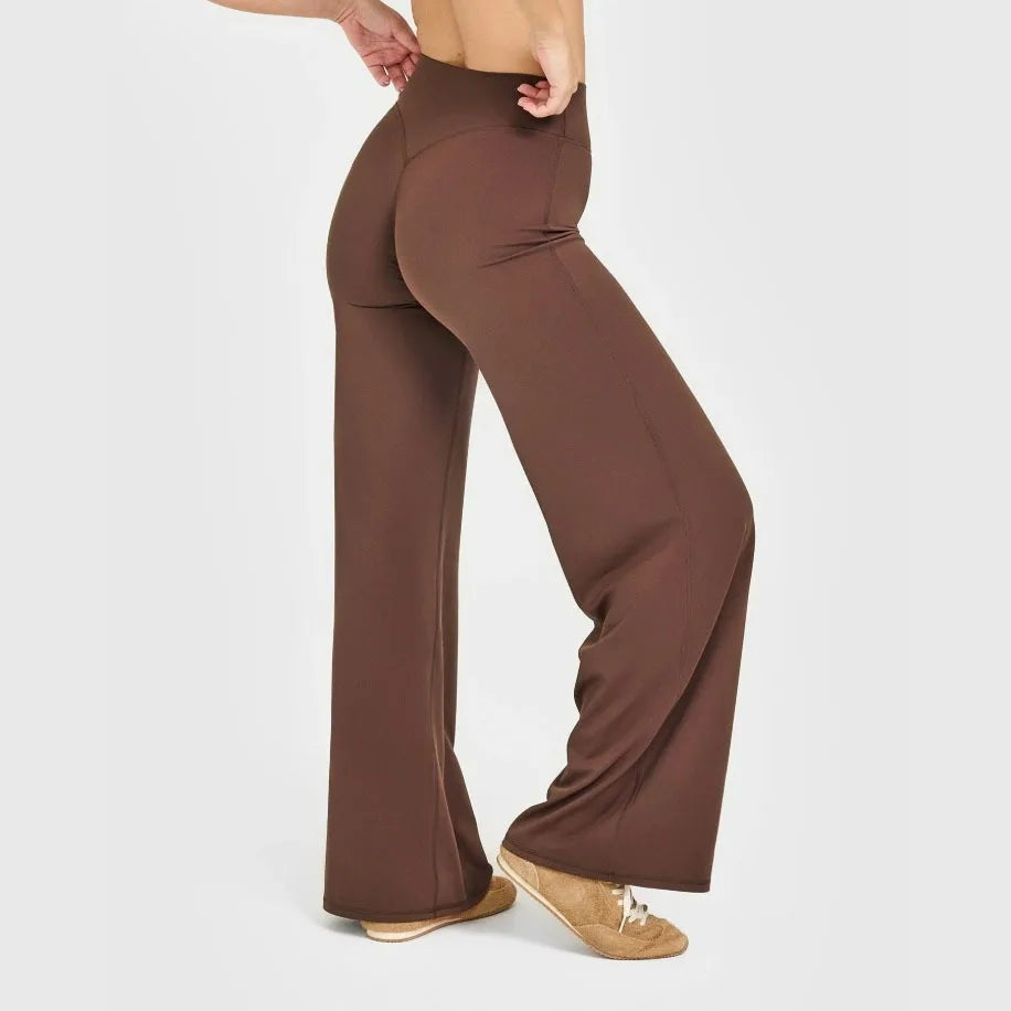 Sport Trousers SoftMotion Straight-Leg Pants Women's High Waist Yoga Bottoms GYM Naked Feel Pilates Running