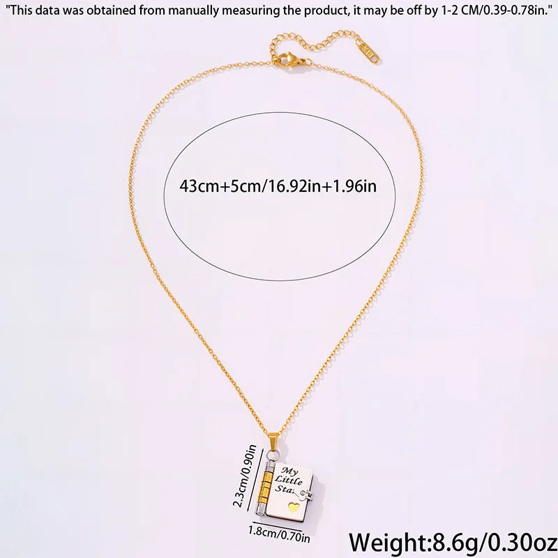 My Little Star Book Pendant Necklace
