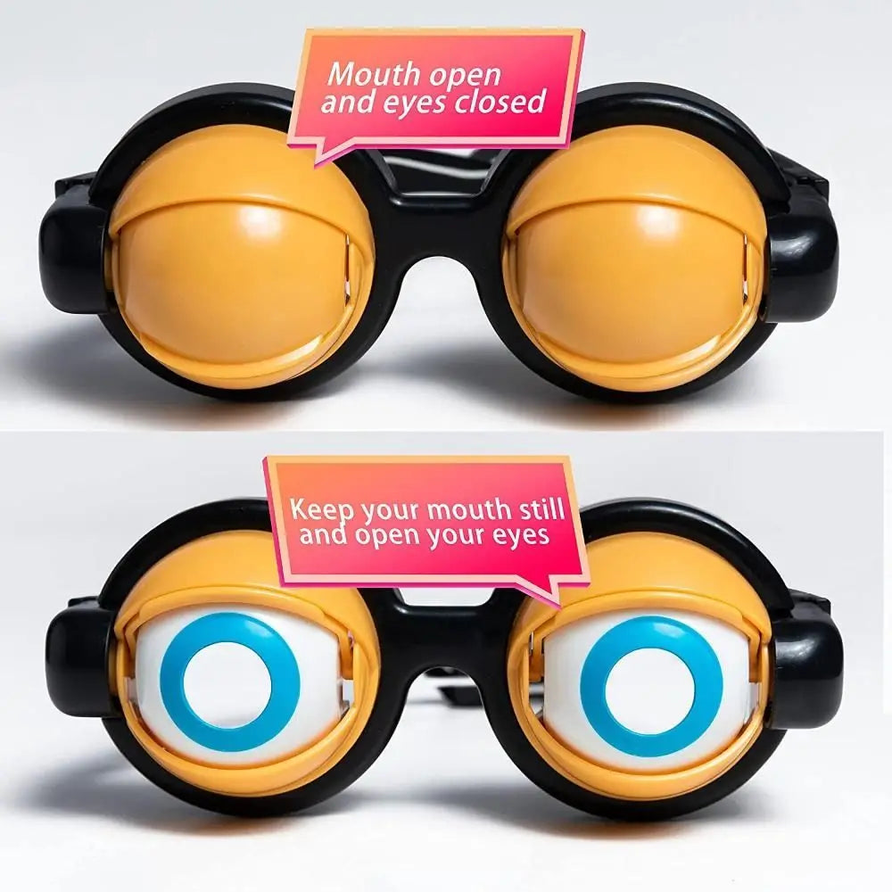 Party Eyewear Funny Glasses Crazy Eyes Props for Adult Kids Crazy Blink Big Frog Eye Plastic Toy Accessories