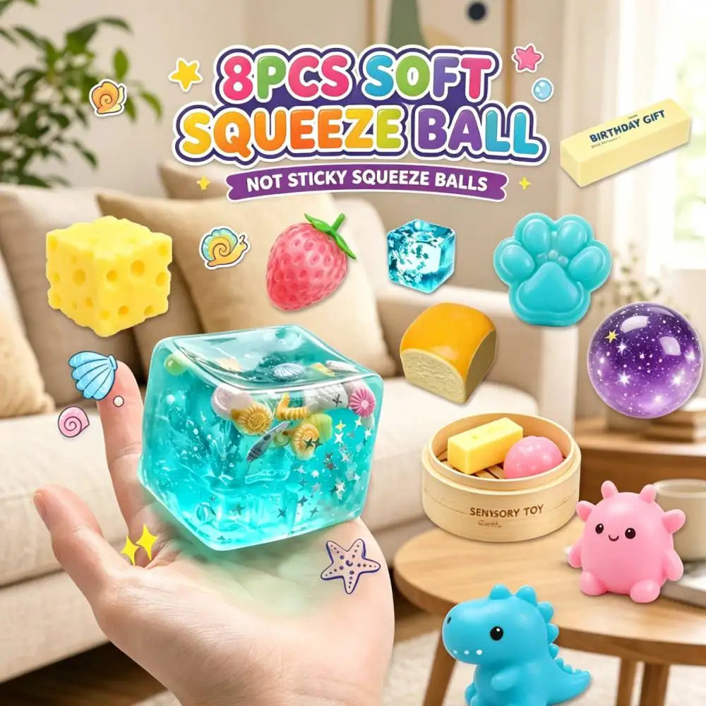 8-Piece Set Mystery Box Slow Rising Squeeze Fidget Toys