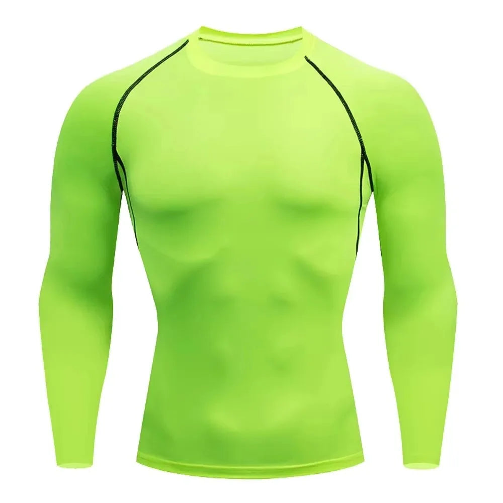 Men Gym Sport T-shirt Compression Elastic T Shirt