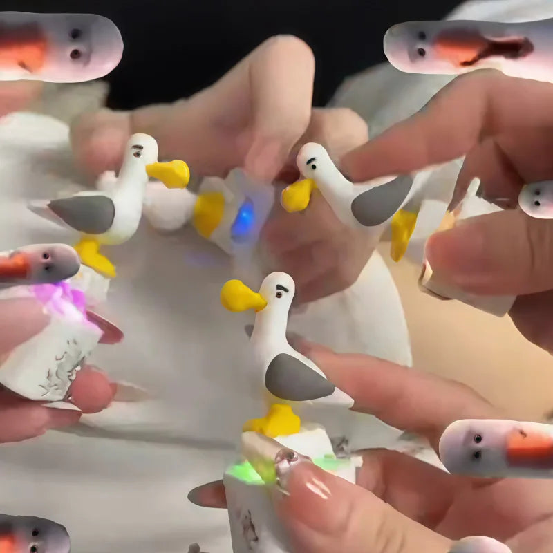 Seagull MINE! Button Keychain-Real Sound & LED Light