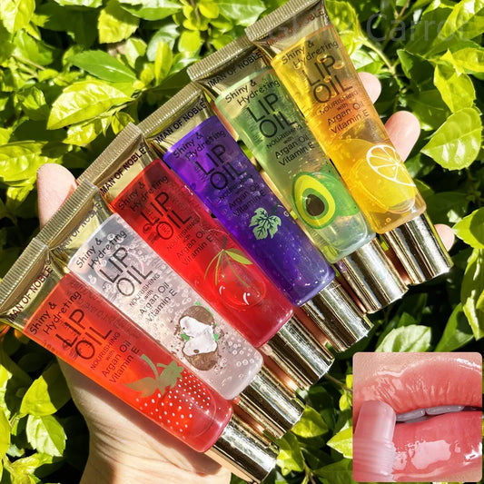 6-Piece Fruity Hydrating Clear Lip Gloss Set – Shiny Lip Gel Oils