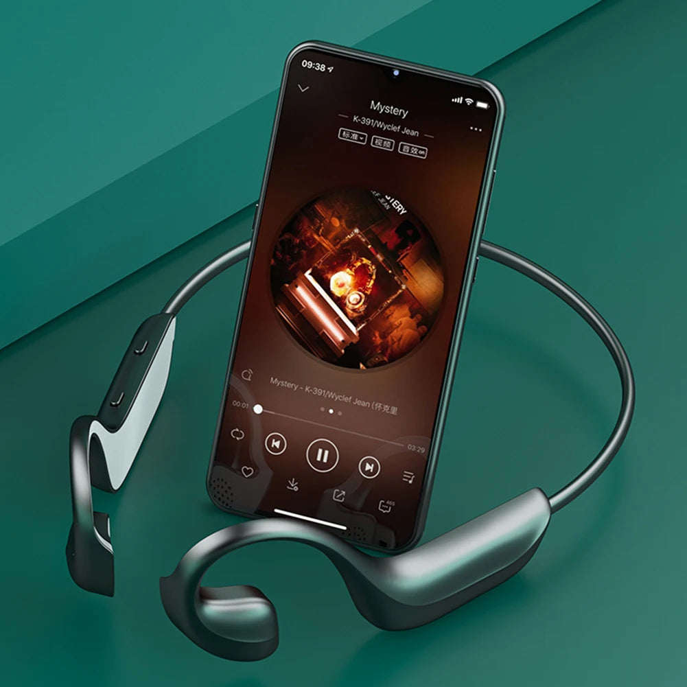 Waterproof Bone Conduction Headset Earphone Bluetooth 5.1 Wireless Sports Earphone Headset with Mic Wireless Earphone Halter