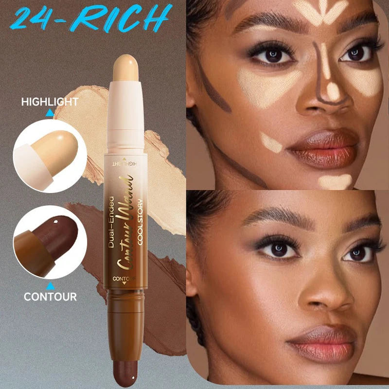 Double-Ended Contour Stick – Waterproof Highlight & Shadow Cream