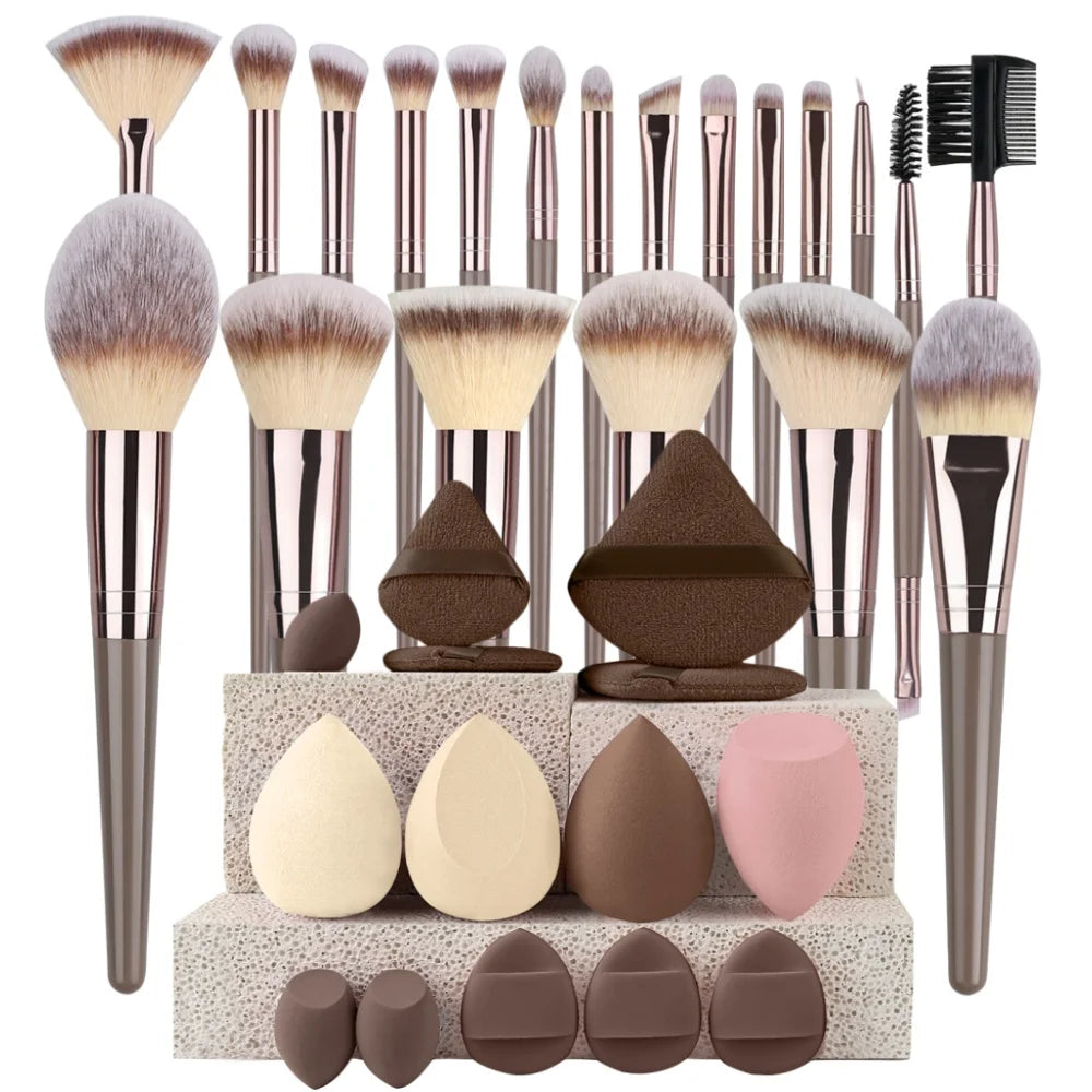 3-20Pcs Premium Foundation Makeup Brushes Set