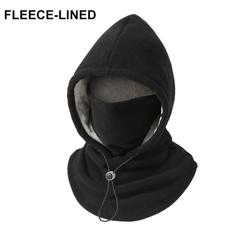 Warm Fleece Balaclava with Mask Thickened Windproof Neck Warmer Earflap Hat Unisex