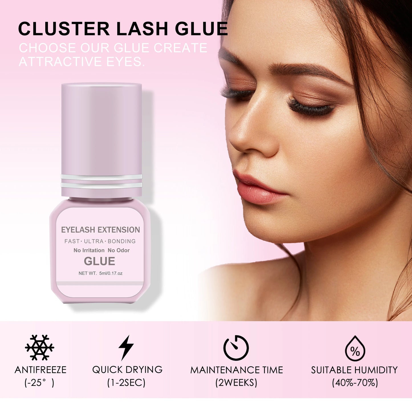 Professional DIY Waterproof Eyelash Extension Glue Quick Drying