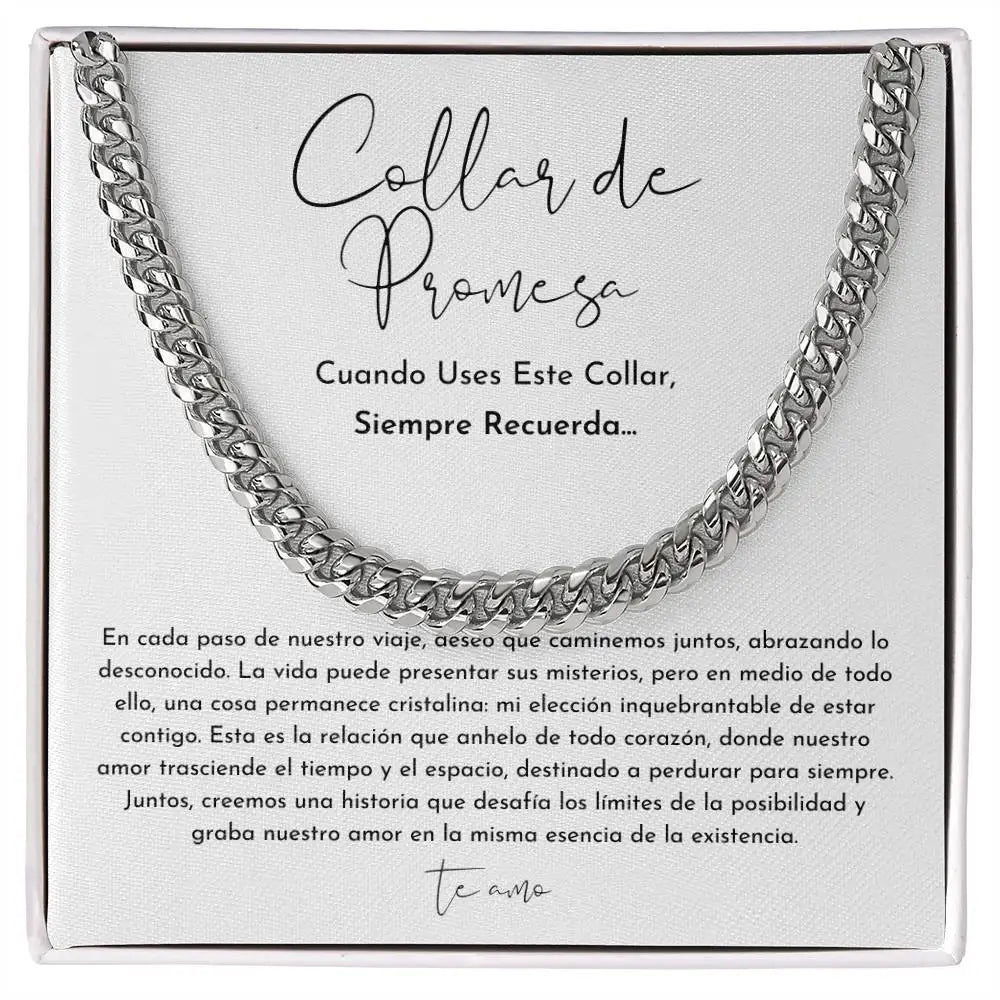 To My Boyfriend Gift Promise Necklace Stainless Steel Cuban Chain Men Man Male Birthday Gifts