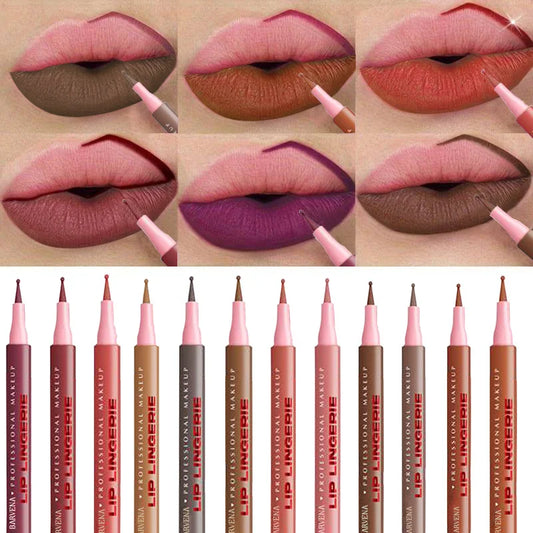 6 Colors Matte Waterproof Lip Liner – Smooth, Smudge-Proof, Hydrating