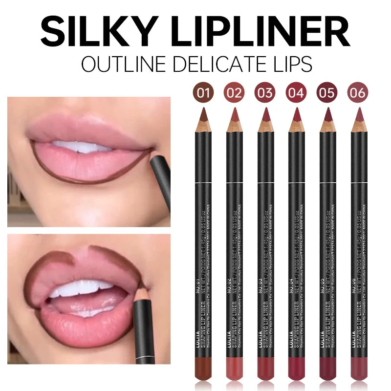 Velvet Matte Waterproof Lip Liner – Long-Lasting, No-Fade Smooth Application