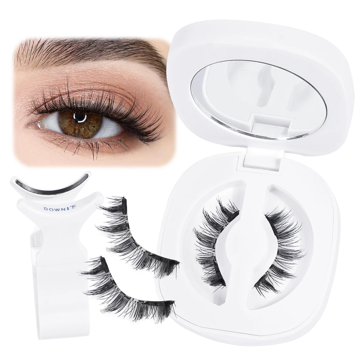 Magnetic Eyelashes with Mirror Applicator