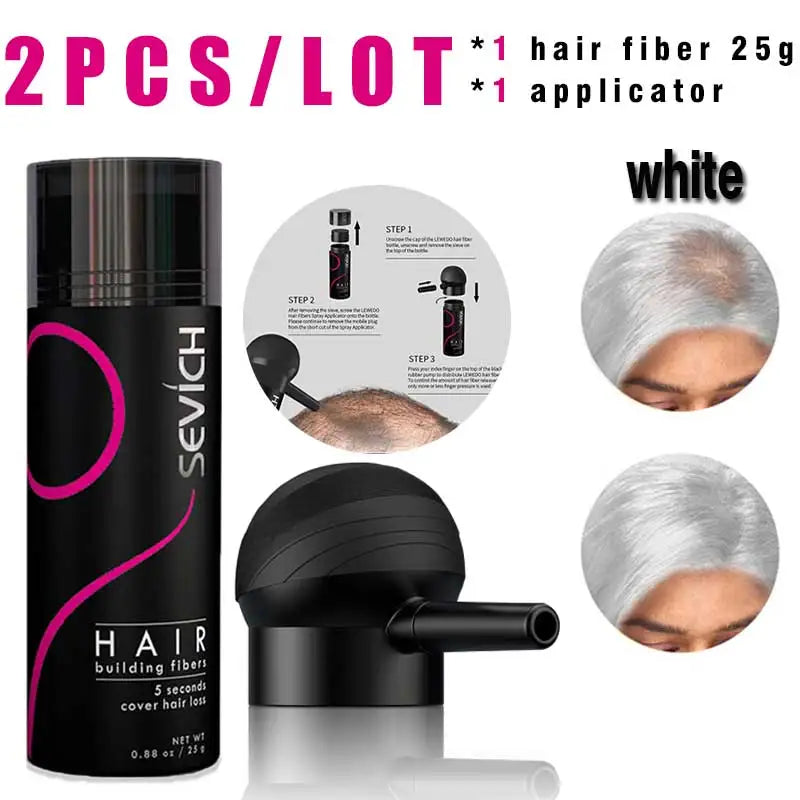 Hair Building Fiber Set Cover Sparse Hair Or Bald Spots Hair Loss Regrowth