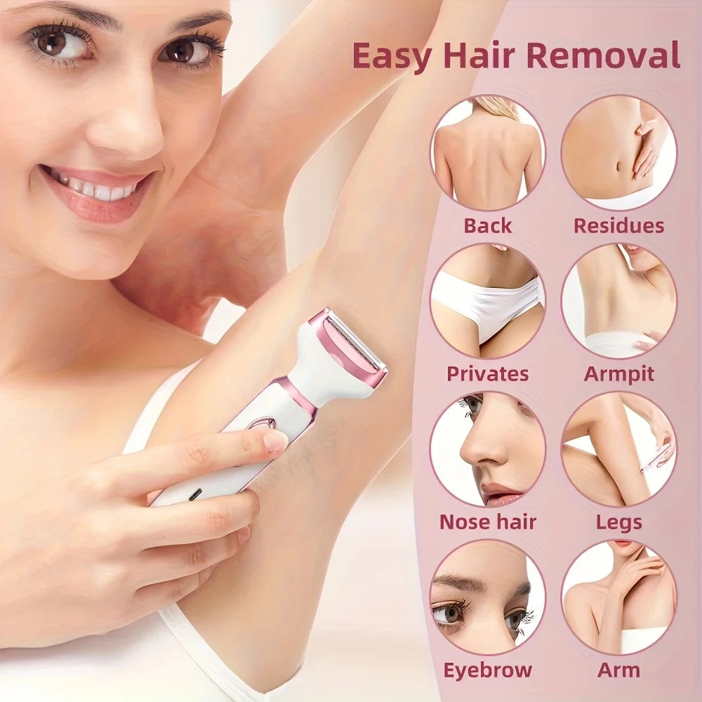 4 in 1  Women Electric Shaver  Body Hair Remover Epilator Painless Cordless Trimmer Razor Lady Gifts