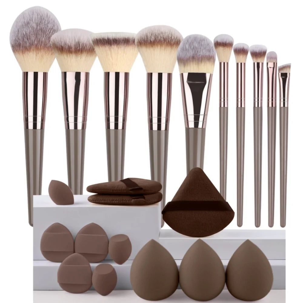 3-20Pcs Premium Foundation Makeup Brushes Set