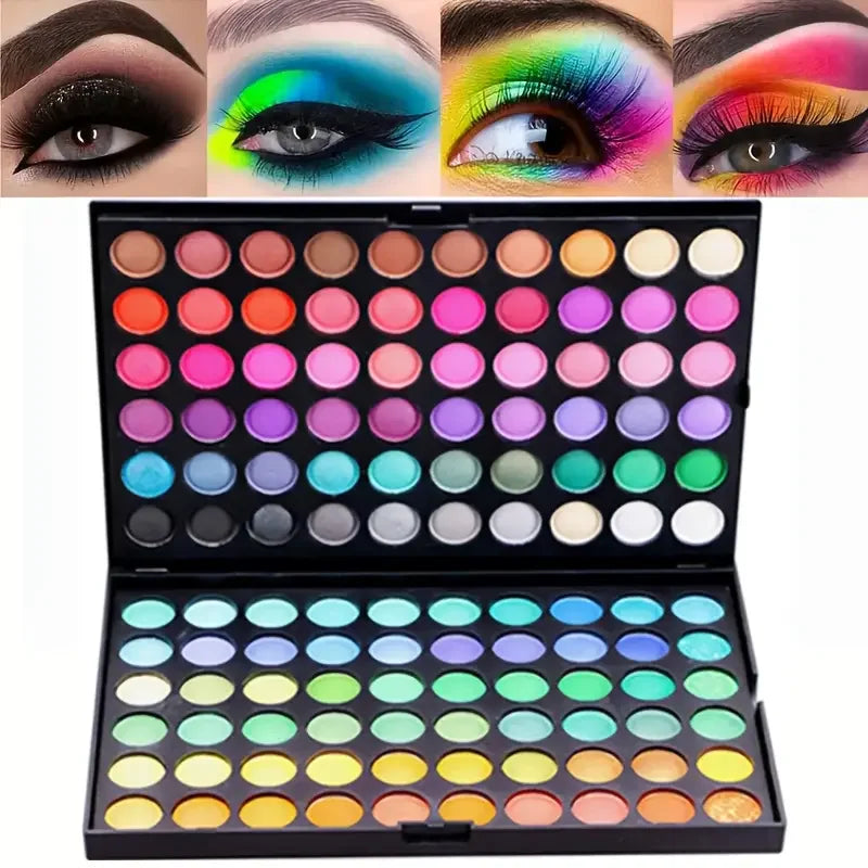 120-Color Eyeshadow Palette – Matte & Shimmer Nude Warm Tones