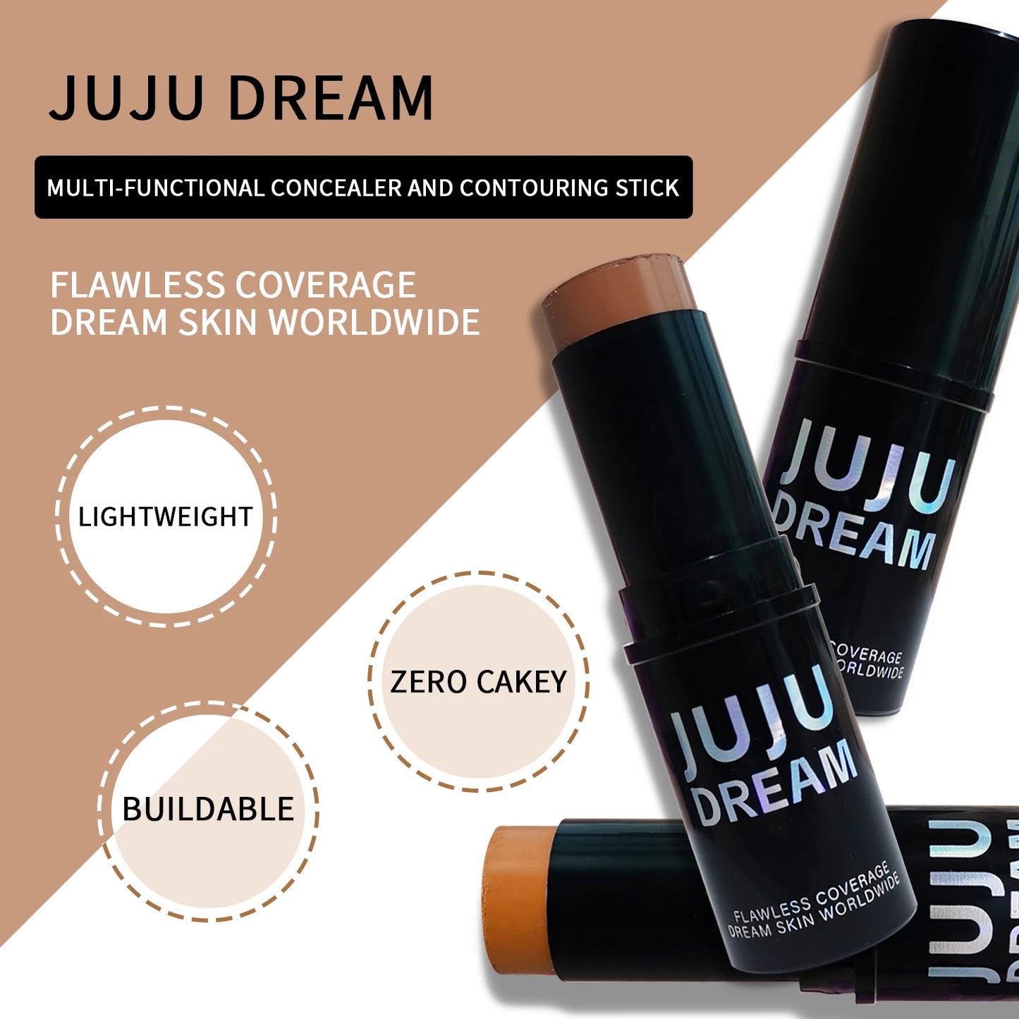 Waterproof Contour Stick – Easy Blend Concealer & Face Shaping
