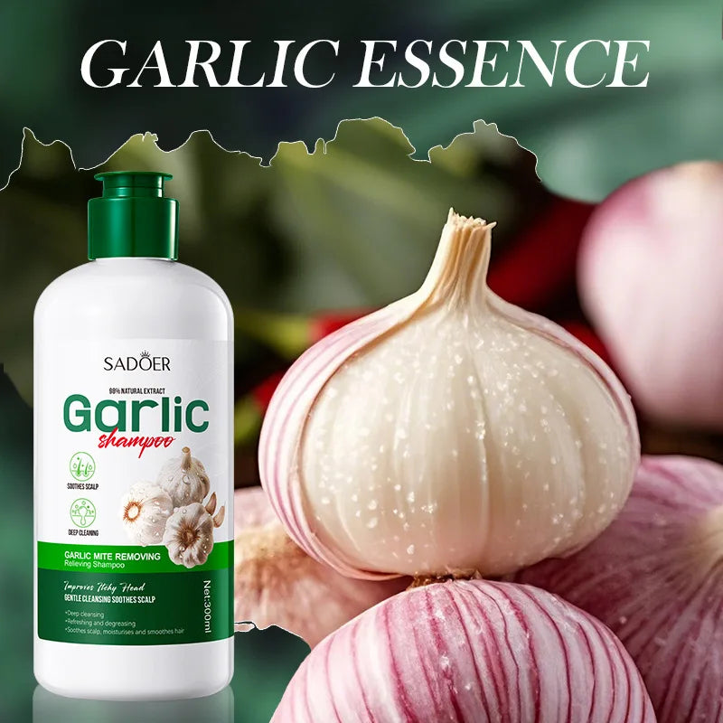 Garlic Anti-Mite Shampoo - Deep cleansing scalp care, specially designed for dandruff and itchy scalps.