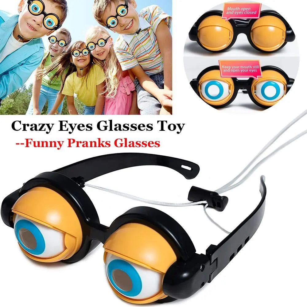 Party Eyewear Funny Glasses Crazy Eyes Props for Adult Kids Crazy Blink Big Frog Eye Plastic Toy Accessories