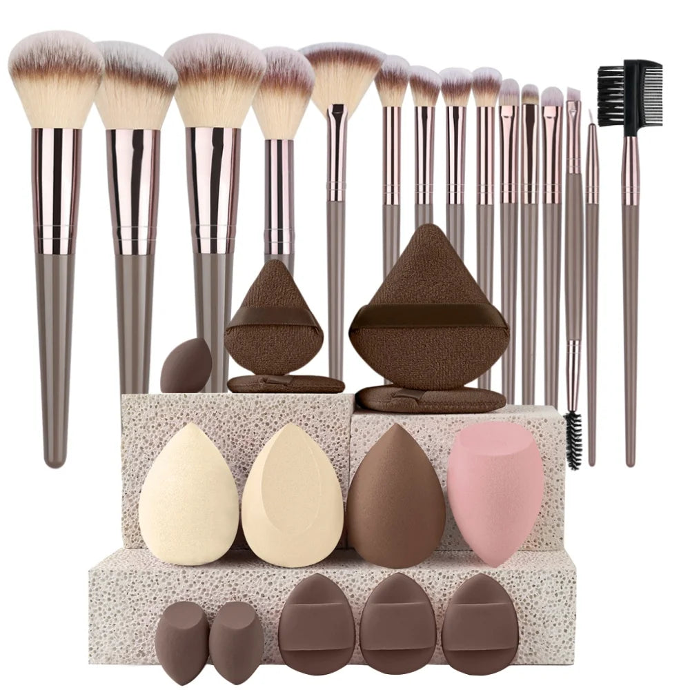 3-20Pcs Premium Foundation Makeup Brushes Set
