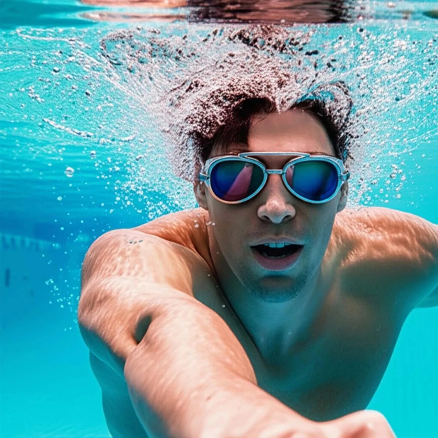 Full-View Anti-Fog Swimming Goggles for Adults