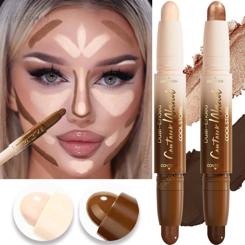 Double-Ended Contour Stick – Waterproof Highlight & Shadow Cream