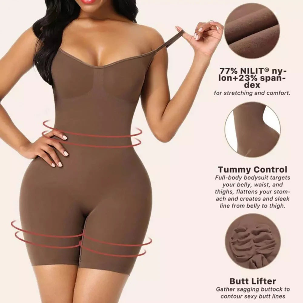 Women Seamless Bodysuit Push Up Corset Waist Trainer Trimmer Butt Lifter Body Shaper