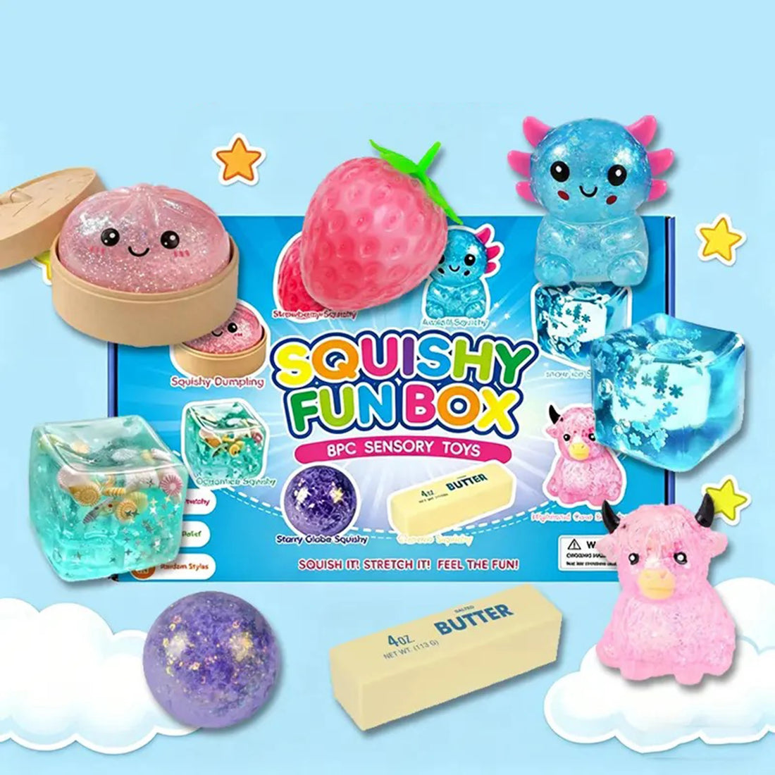 8-Piece Set Mystery Box Slow Rising Squeeze Fidget Toys