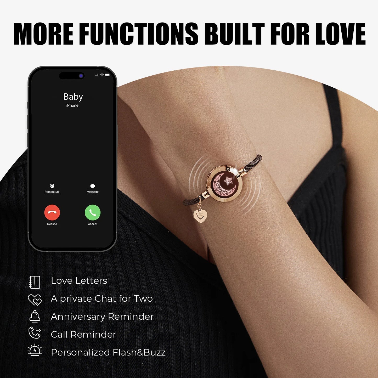 Long Distance Touch Light  Bracelets for Couples