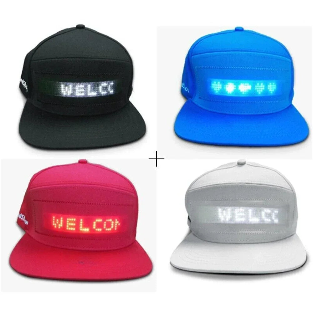 USB Rechargeable Bluetooth APP Programmable Baseball Cap