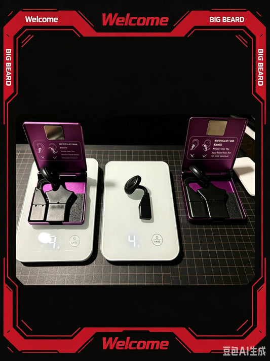 Coselan Fold Ultra-Thin Foldable In-ear Earphones Bluetooth Paper-Thin Portable Headset 2in1 Clip-On Phone Case with Earphones Gift