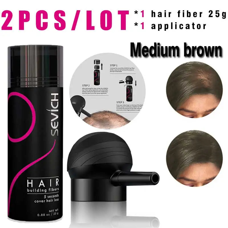 Hair Building Fiber Set Cover Sparse Hair Or Bald Spots Hair Loss Regrowth