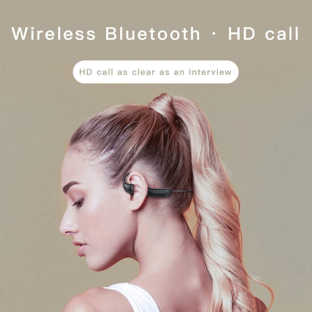 Waterproof Bone Conduction Headset Earphone Bluetooth 5.1 Wireless Sports Earphone Headset with Mic Wireless Earphone Halter